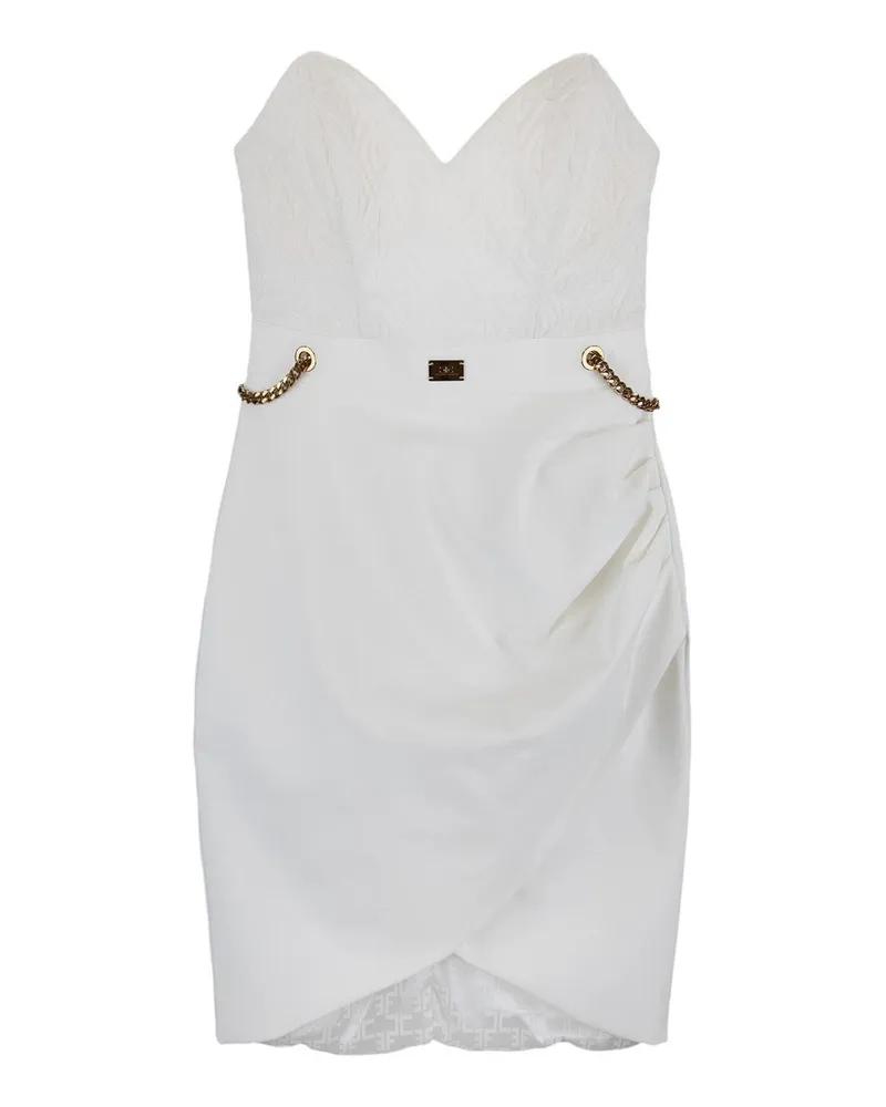 Elisabetta Franchi Knielanges Kleid - Creme Creme