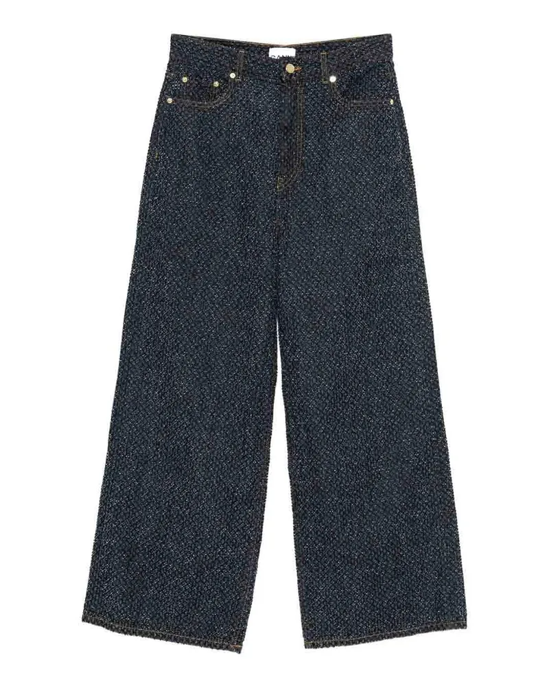 Ganni Straight Leg Jeans - Blau Blau