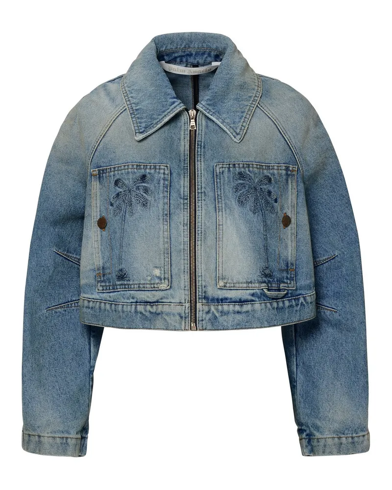 Palm Angels Jeansjacke - Hellblau Hellblau
