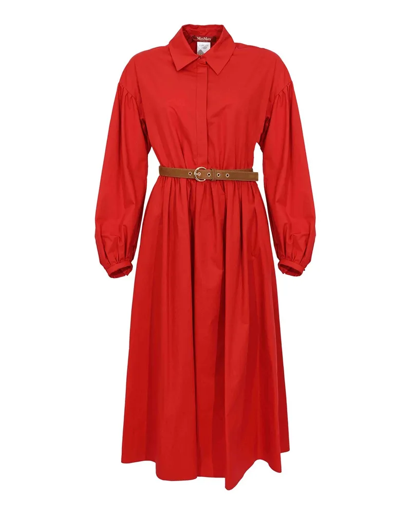 Max Mara Knielanges Kleid - Rot Rot