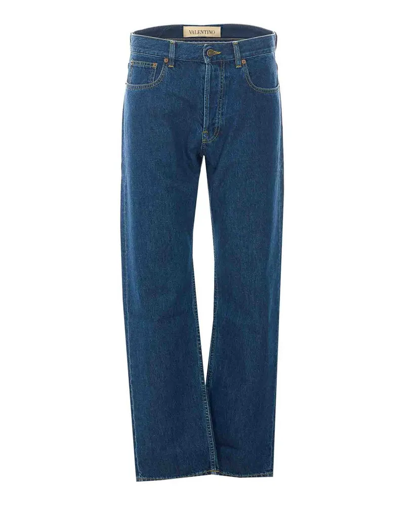 Valentino Garavani Straight Leg Jeans - Blau Blau