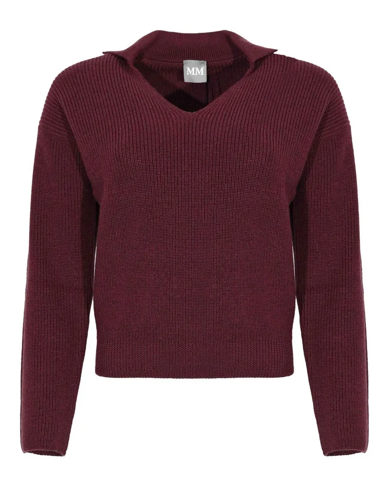 Max Mara Rundhalspullover - Dunkelrot Dunkelrot