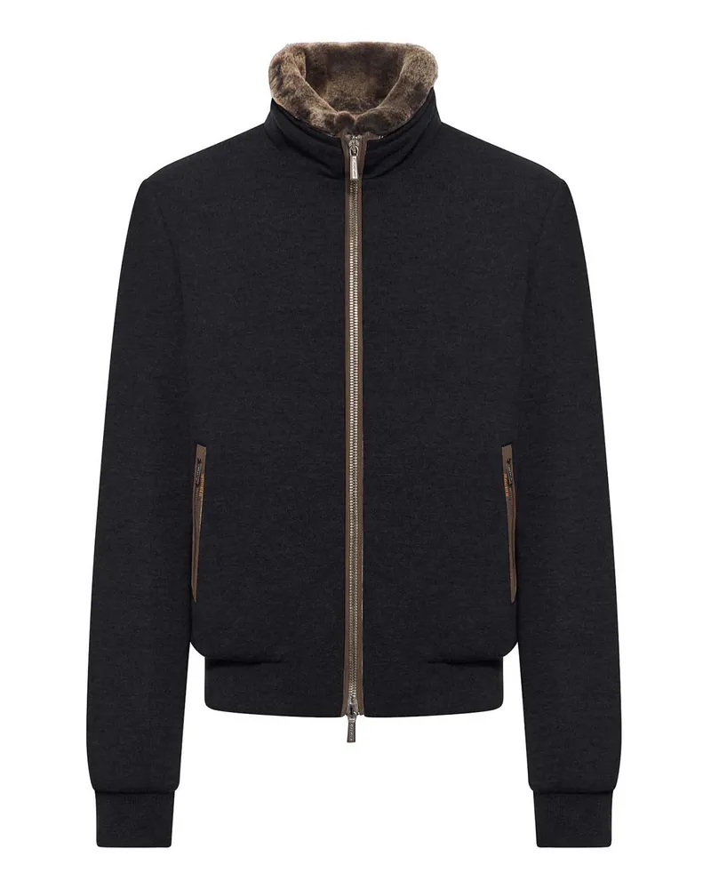 MOORER Bomberjacke - Schwarz Schwarz
