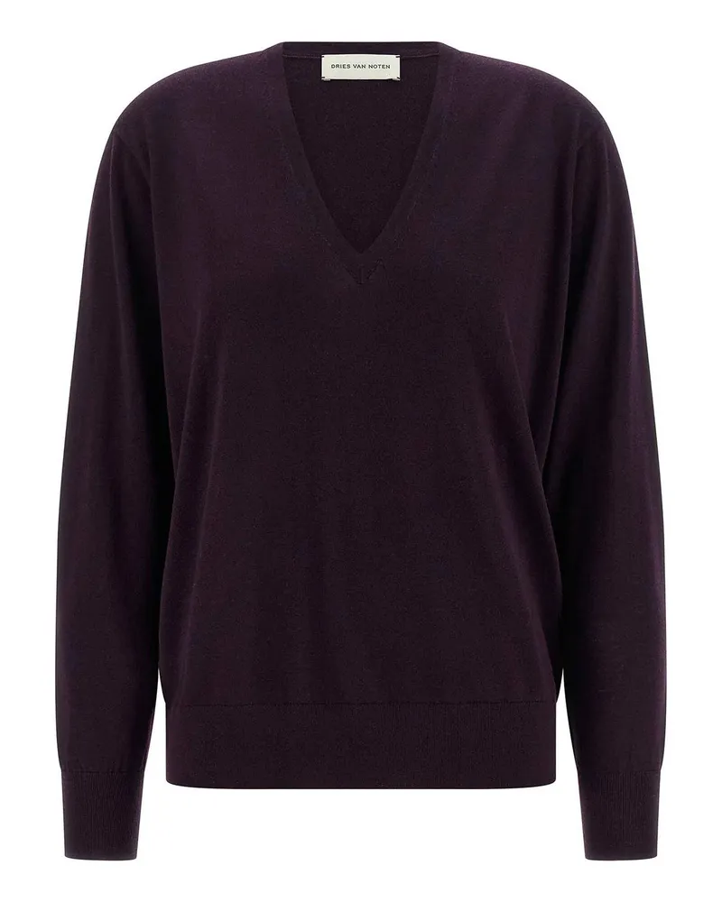Dries van Noten Rundhalspullover - Lila Lila