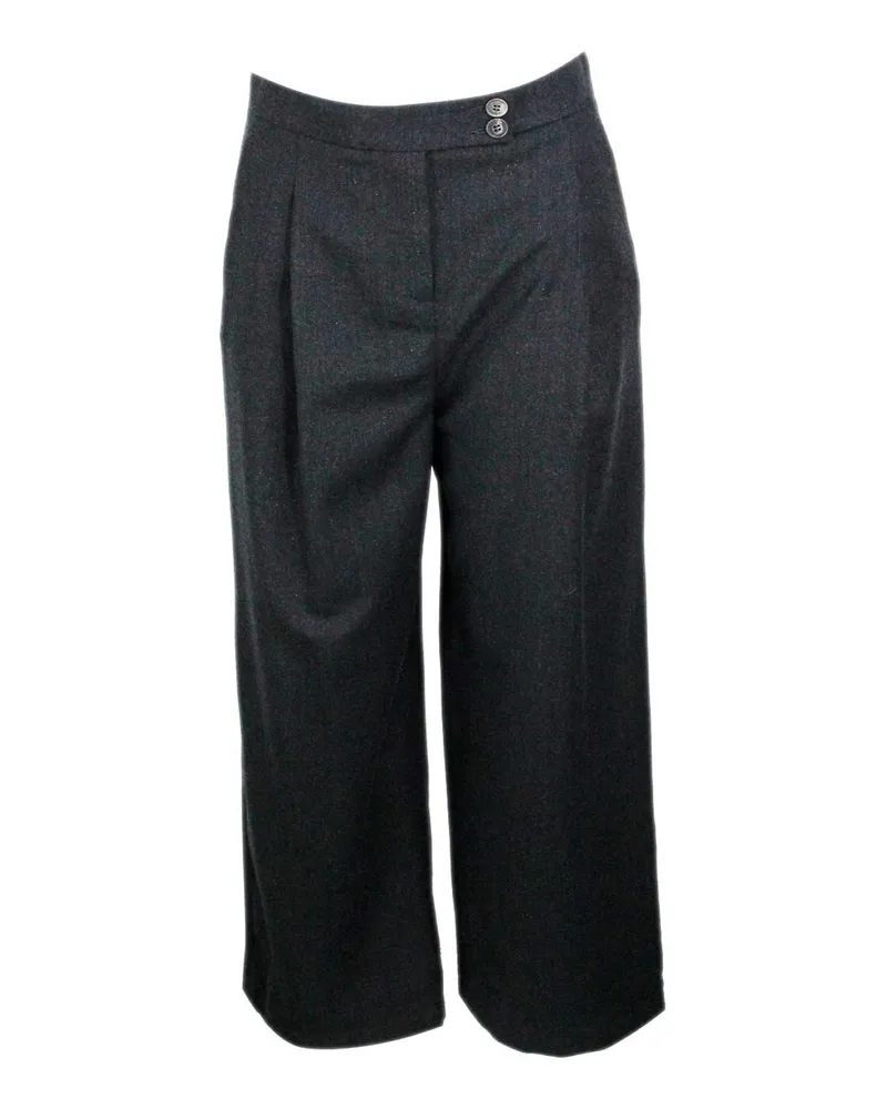 Eleventy Casual Hose - Weiß Schwarz