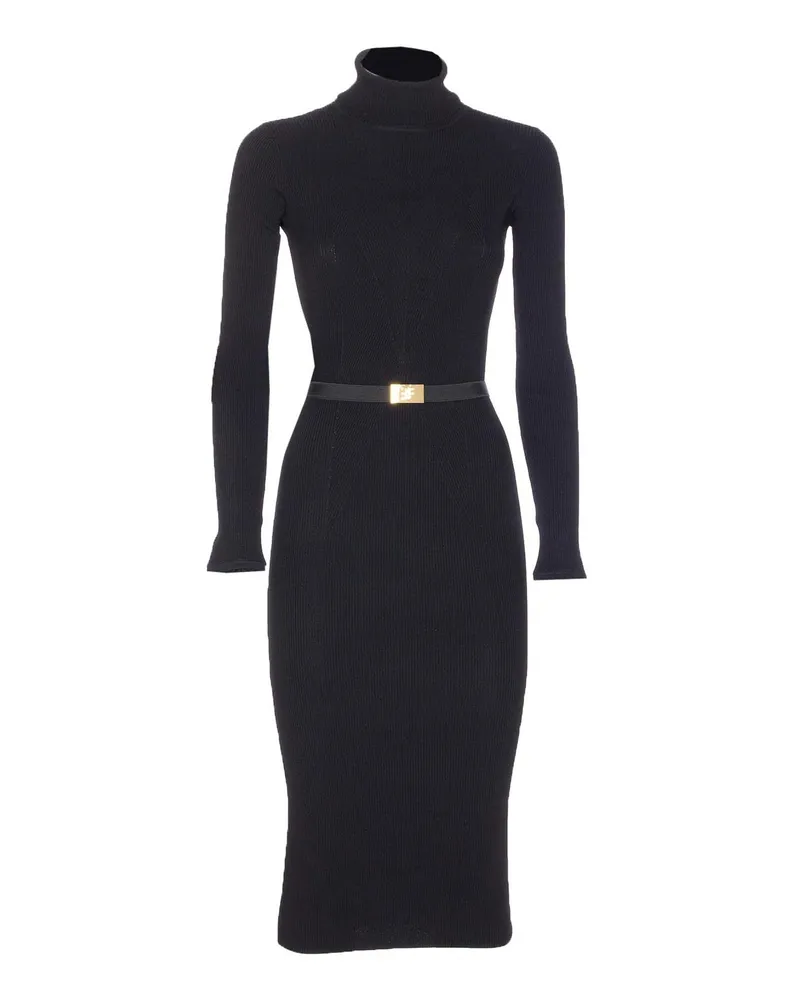 Elisabetta Franchi Rollkragenpullover - Schwarz Schwarz