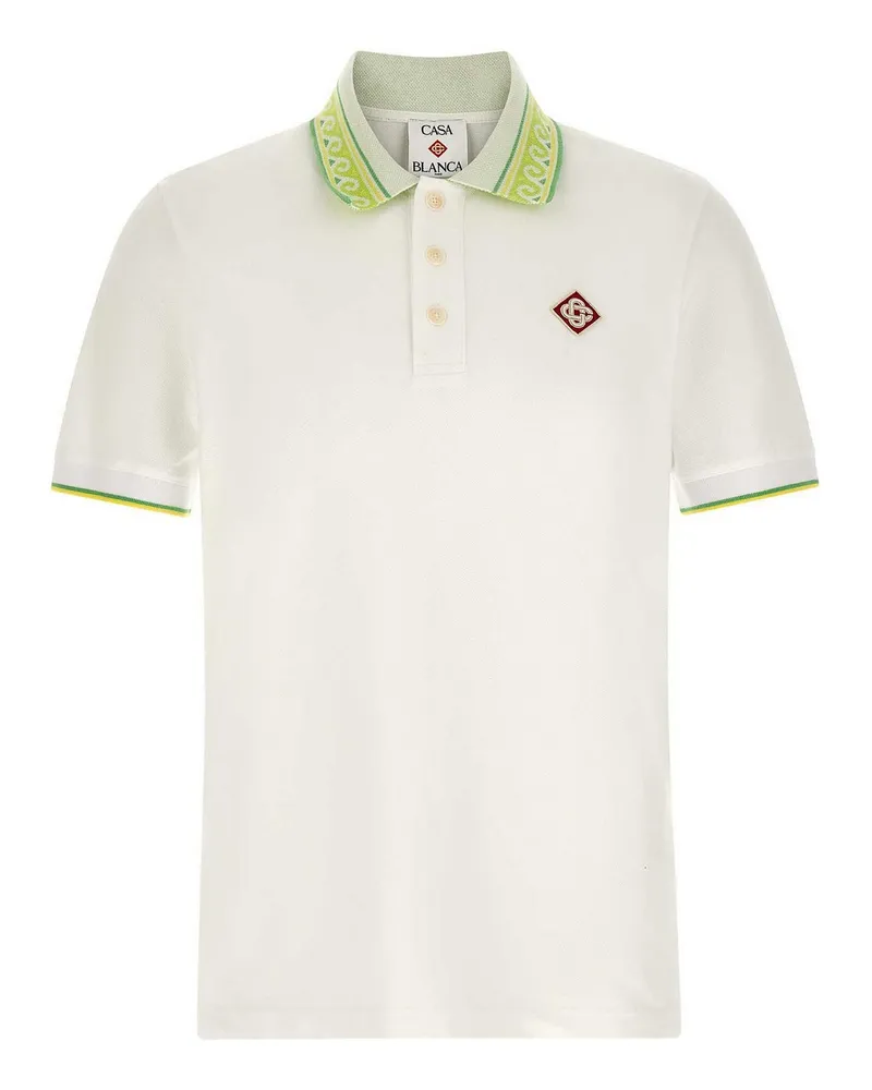 Casablanca Paris Poloshirt - Weiß Weiß