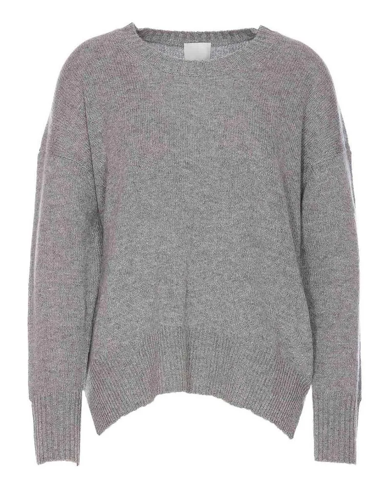 ALLUDE Rundhalspullover - Grau Grau