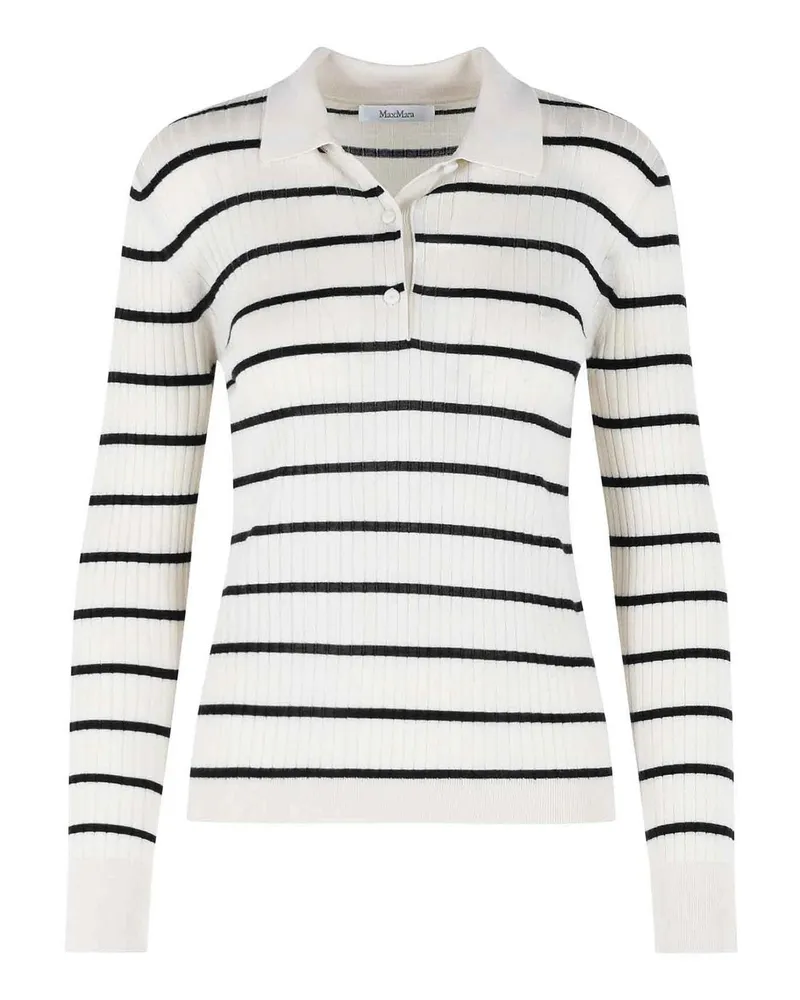 Max Mara Rundhalspullover - Creme Creme