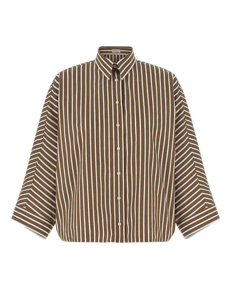 Brunello Cucinelli Hemd - Braun Braun