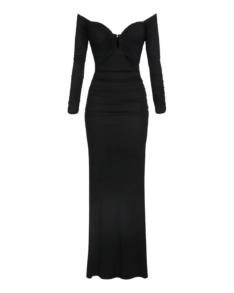 Elisabetta Franchi Knielanges Kleid - Schwarz Schwarz