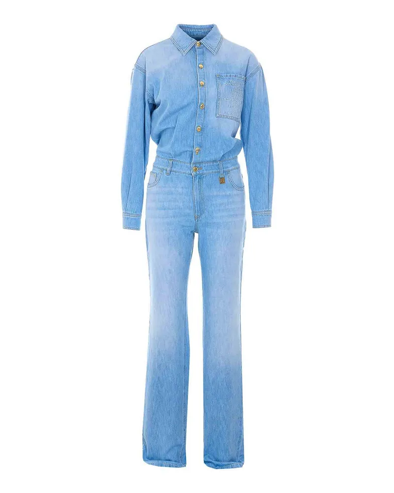 Elisabetta Franchi Rundhalspullover - Blau Blau