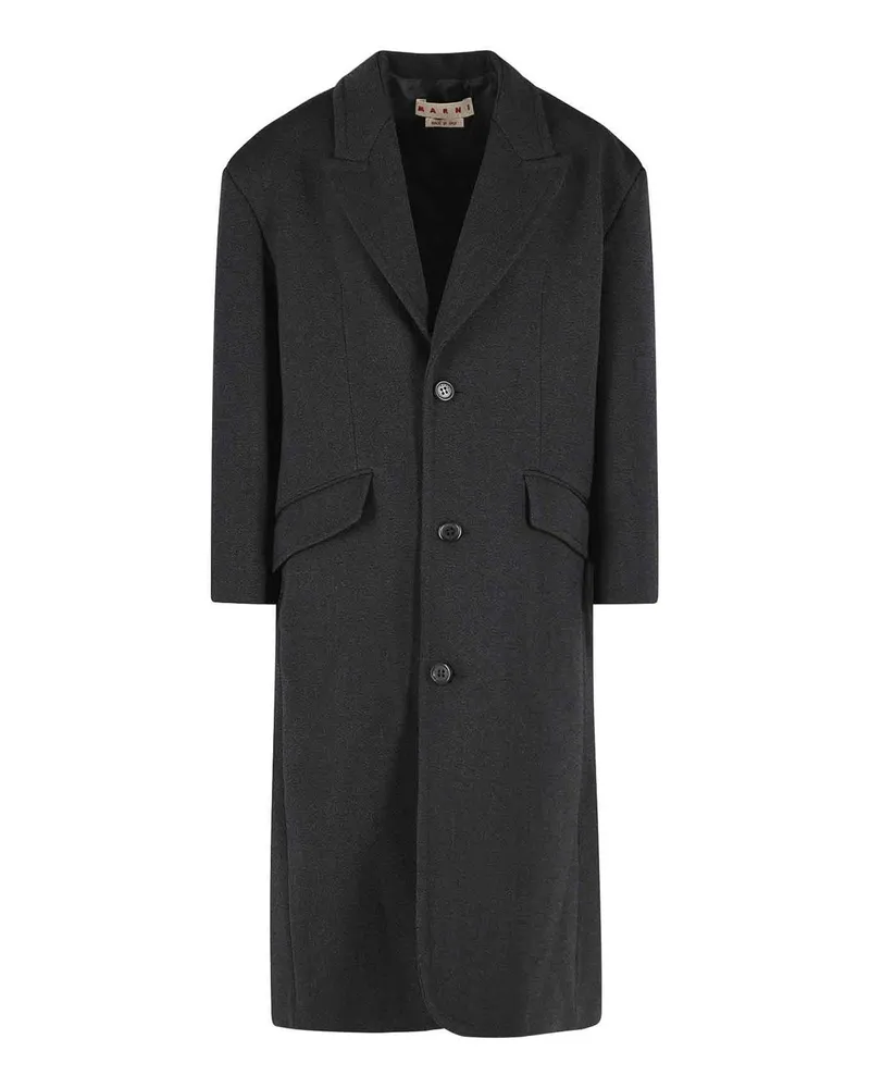 Marni Langer Mantel - Schwarz Schwarz