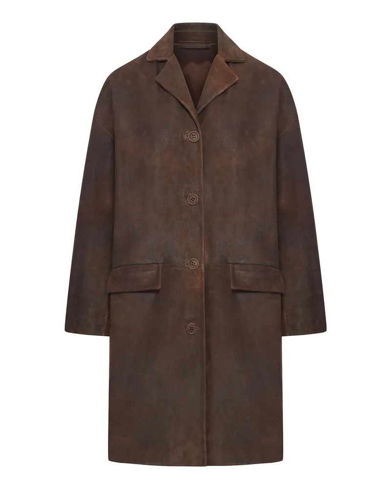 Salvatore Santoro Ledermantel - Braun Braun