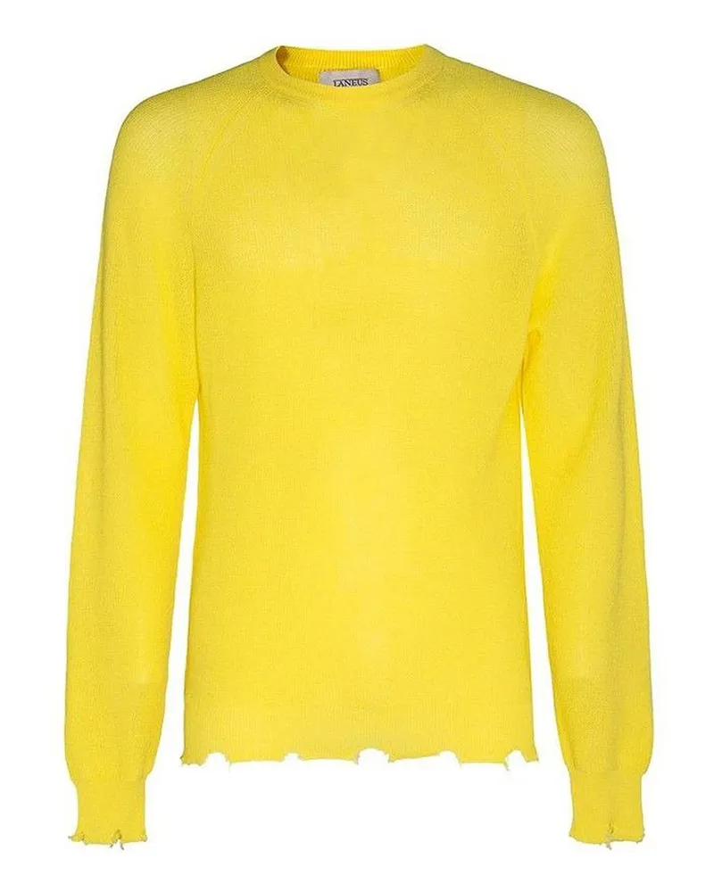 Laneus Rundhalspullover - Gelb Gelb