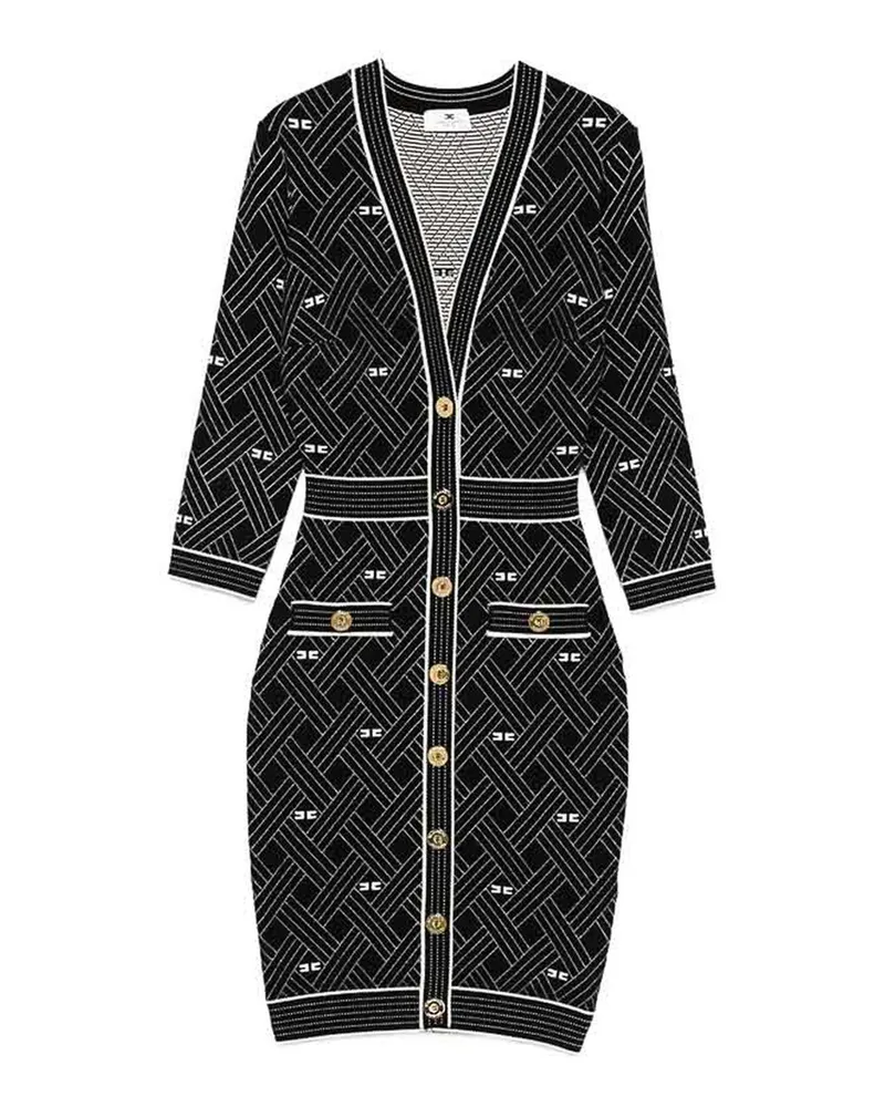Elisabetta Franchi Knielanges Kleid - Schwarz Schwarz