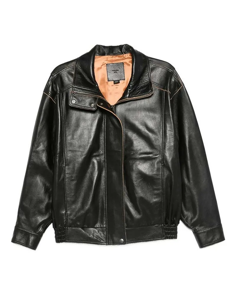 Calvin Klein Ledermantel - Schwarz Schwarz