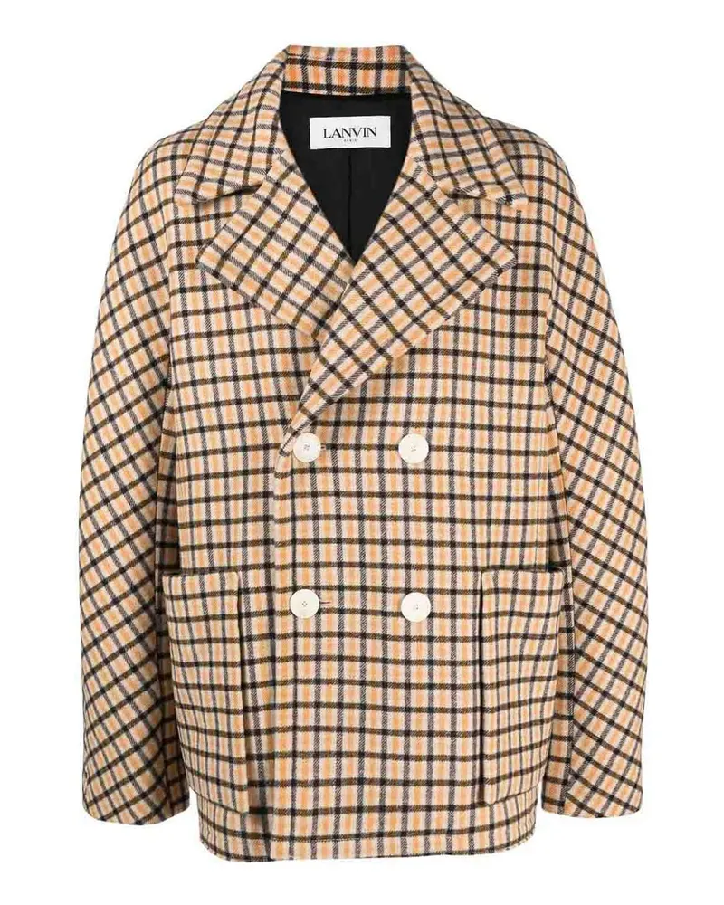 Lanvin Kurzer Mantel Braun