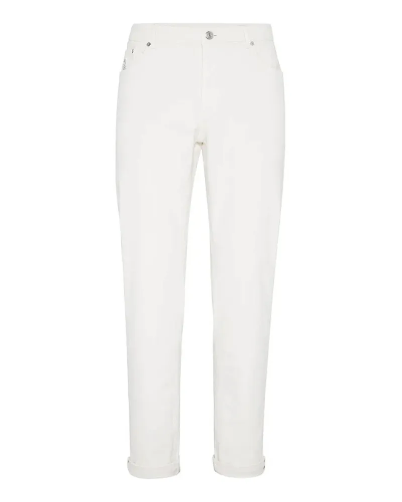 Brunello Cucinelli Straight Leg Jeans - Weiß Weiß