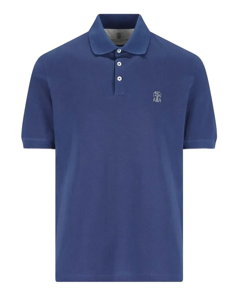 Brunello Cucinelli Poloshirt - Hellblau Hellblau