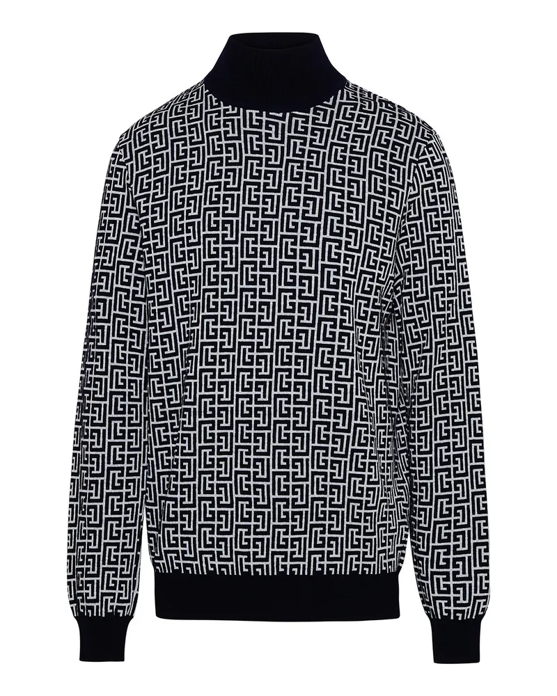 Balmain Rundhalspullover - Weiß Weiß