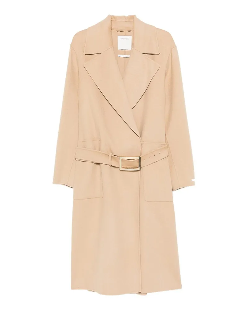 SPORTMAX Knielanger Mantel - Braun Braun