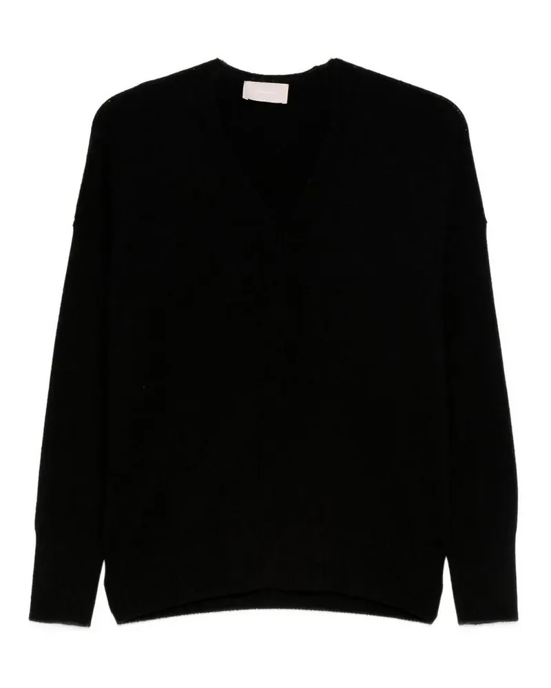 Drumohr  V-Pullover - Schwarz Schwarz