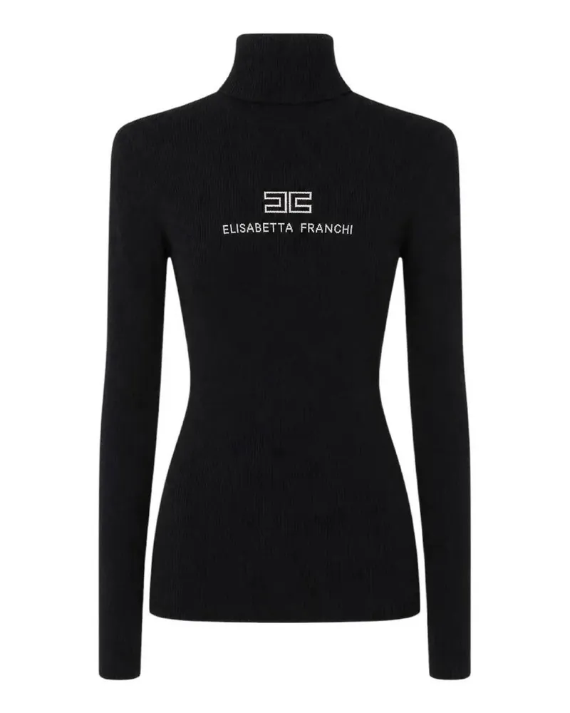 Elisabetta Franchi Rollkragenpullover - Schwarz Schwarz