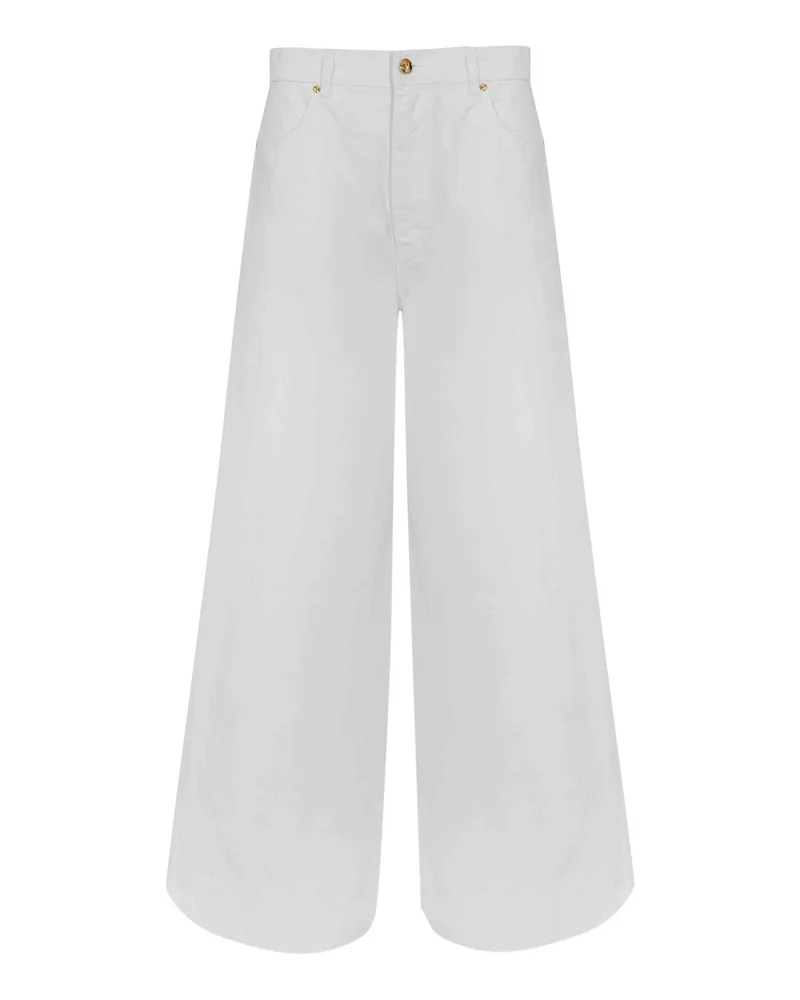 Alberta Ferretti Straight Leg Jeans - Weiß Weiß