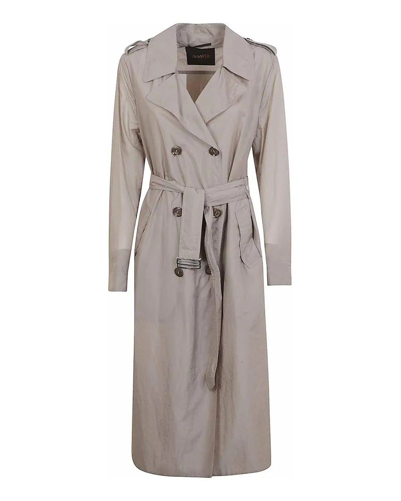 MOORER Trenchcoat - Grau Grau