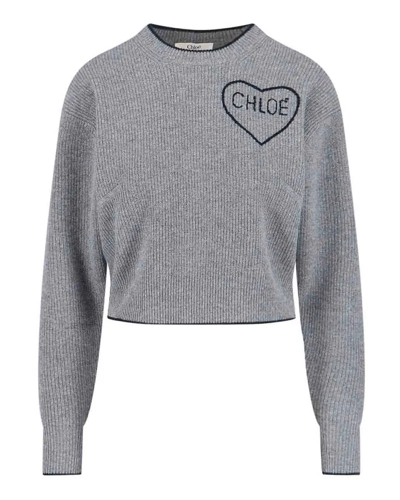 Chloé Rundhalspullover - Grau Grau
