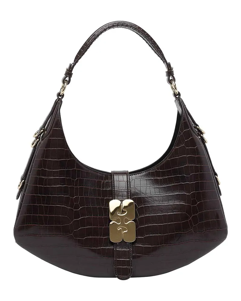 Ganni Schultertasche - Braun Braun