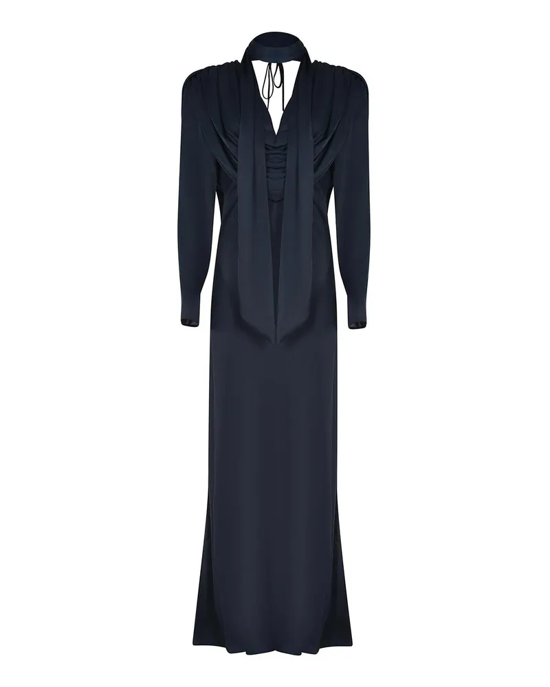 ROTATE Birger Christensen Knielanges Kleid - Blau Blau