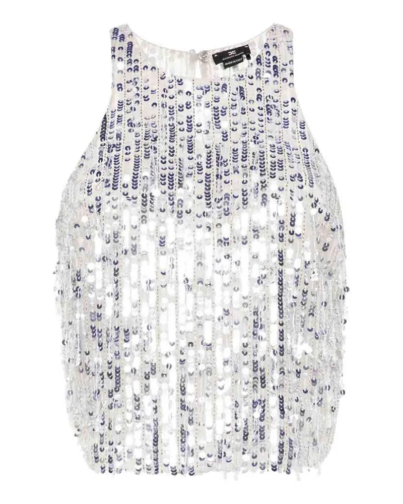 Elisabetta Franchi Top - Silber Silber