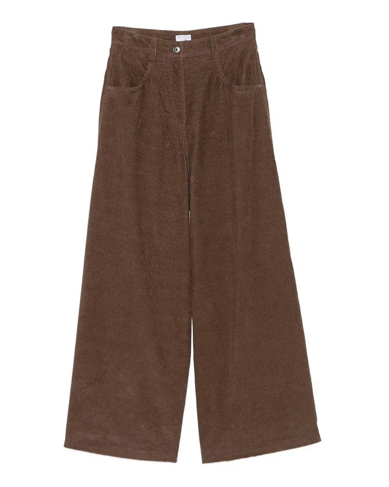 Brunello Cucinelli Schlagjeans - Braun Braun