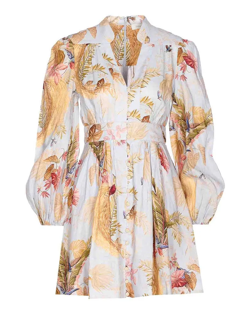 Zimmermann Knielanges Kleid - Bunt Bunt