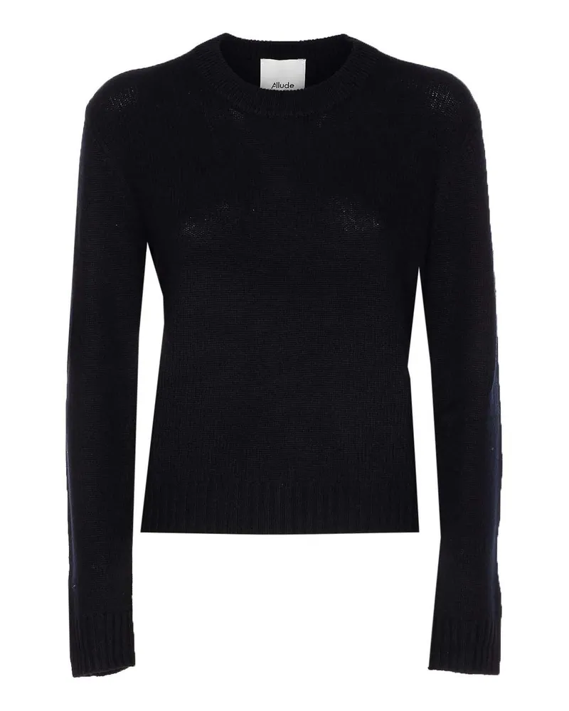 ALLUDE Rundhalspullover - Schwarz Schwarz