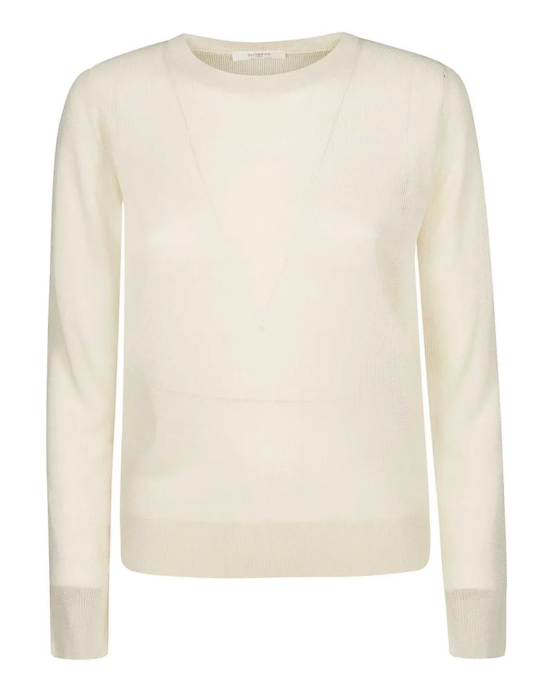 Zanone U-Boot-Pullover - Weiß Weiß