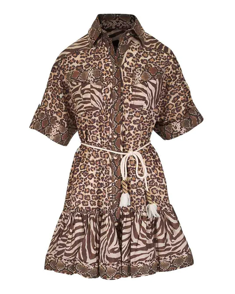 Zimmermann Kurzes Kleid - Bunt Bunt