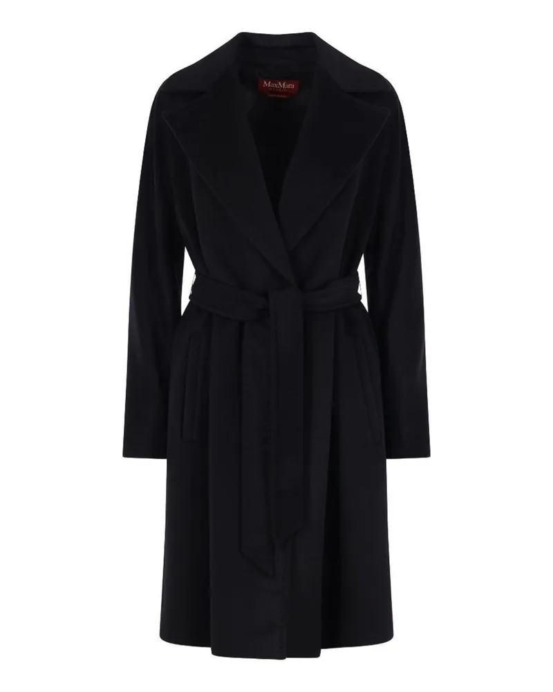 Max Mara Knielanger Mantel - Schwarz Schwarz