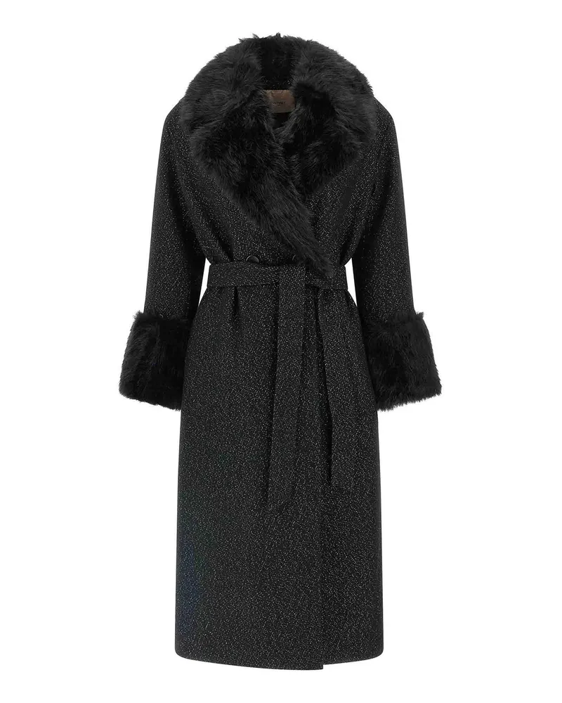 Twin-Set Trenchcoat - Schwarz Schwarz