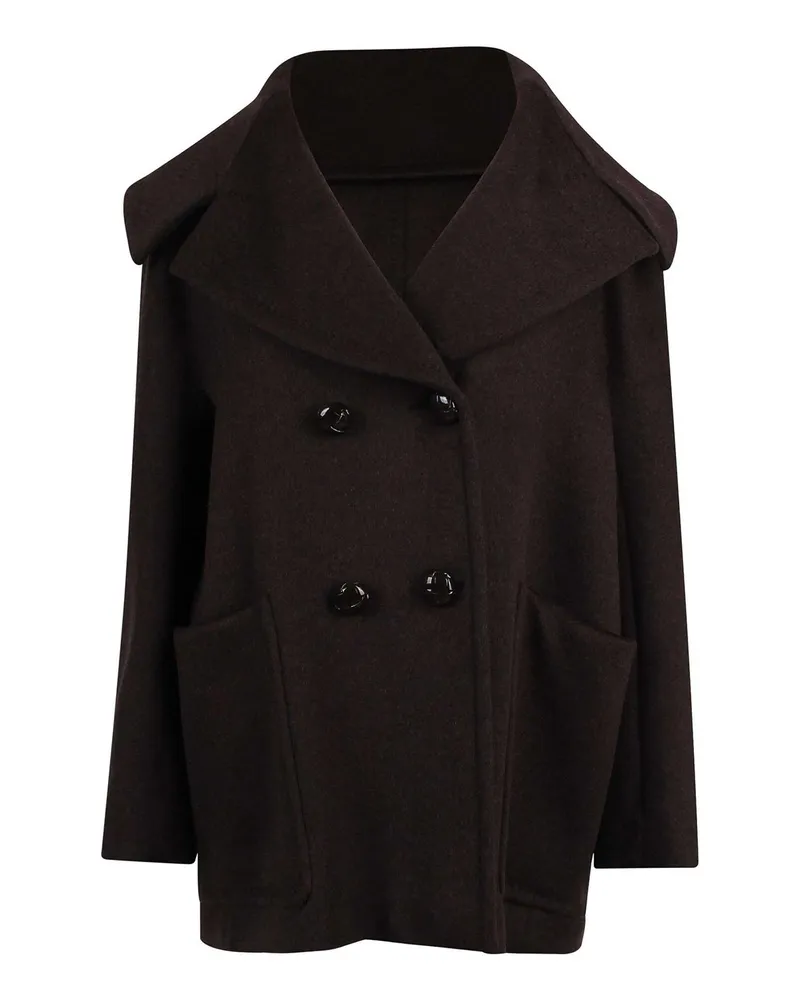 Max Mara Kurzer Mantel - Braun Braun