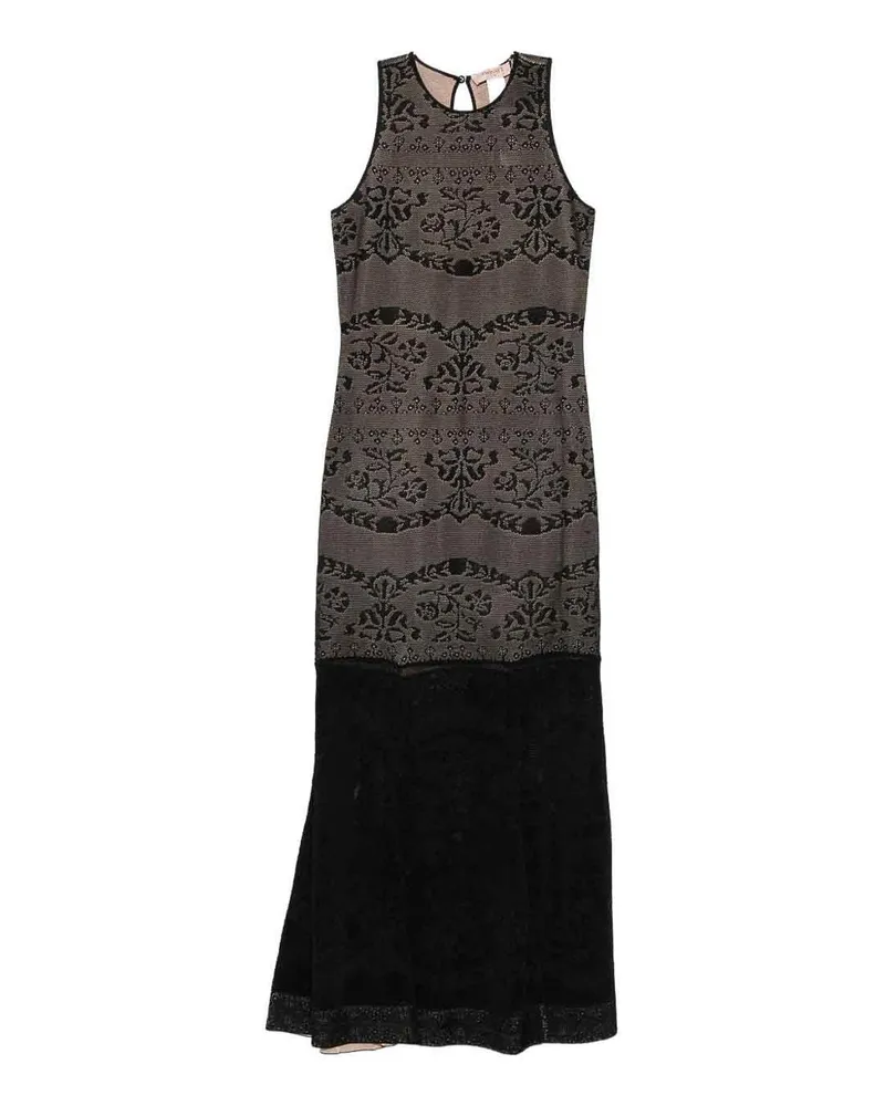 Twin-Set Knielanges Kleid - Schwarz Schwarz