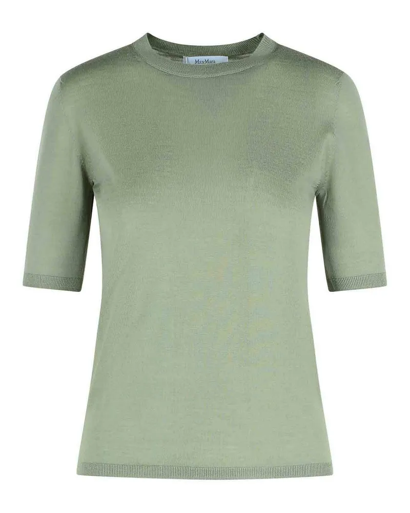 Max Mara Rundhalspullover - Grün Grün