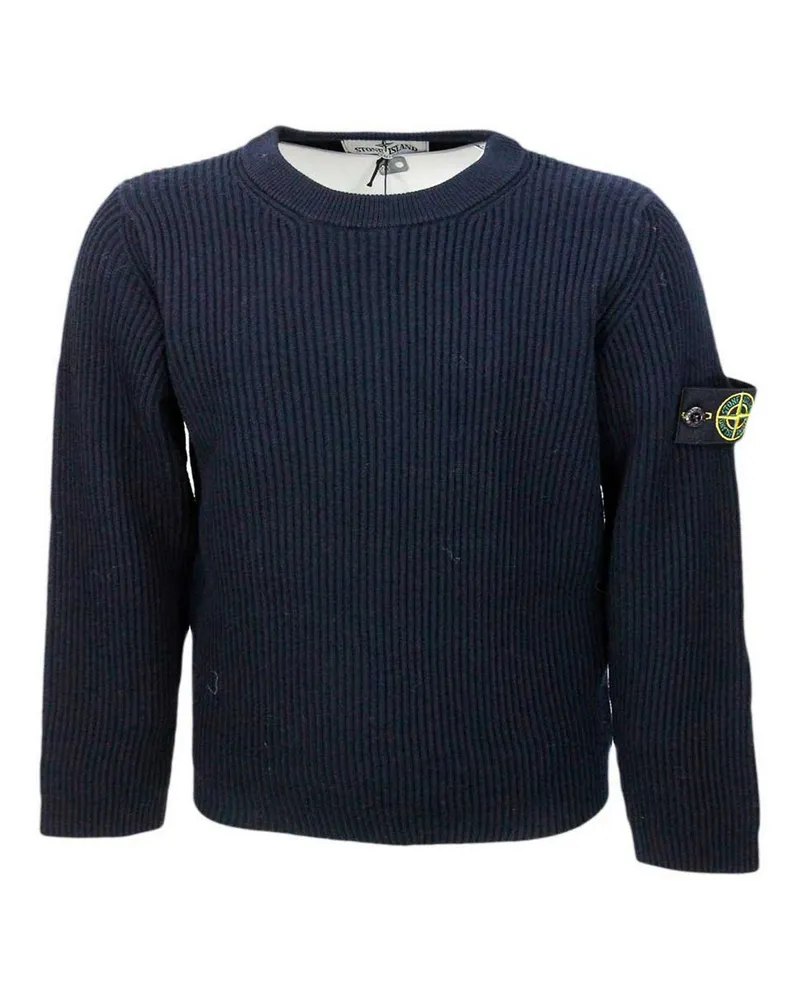Stone Island Rundhalspullover - Blau Blau