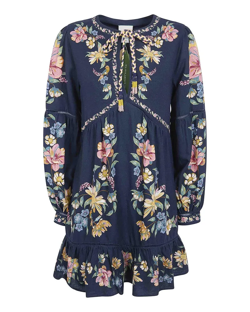 FARM Rio Kurzes Kleid - Blau Blau