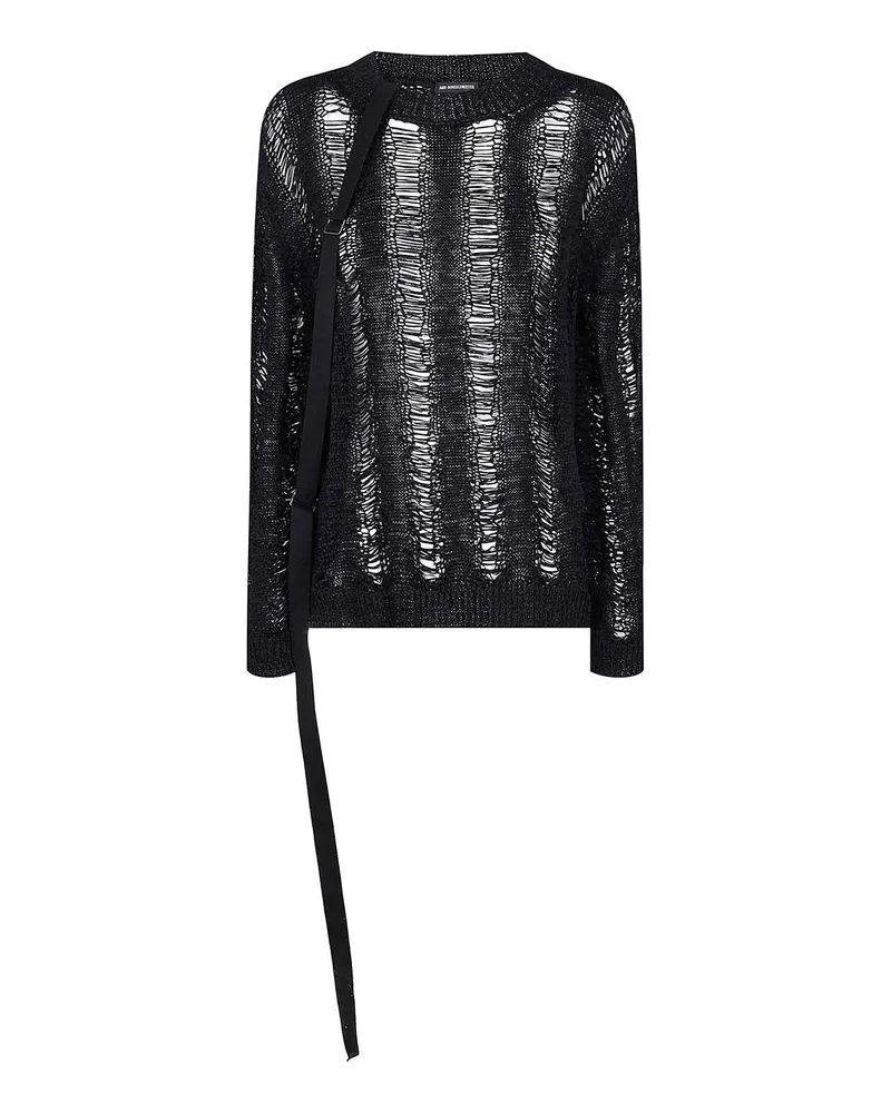 Ann Demeulemeester U-Boot-Pullover - Schwarz Schwarz