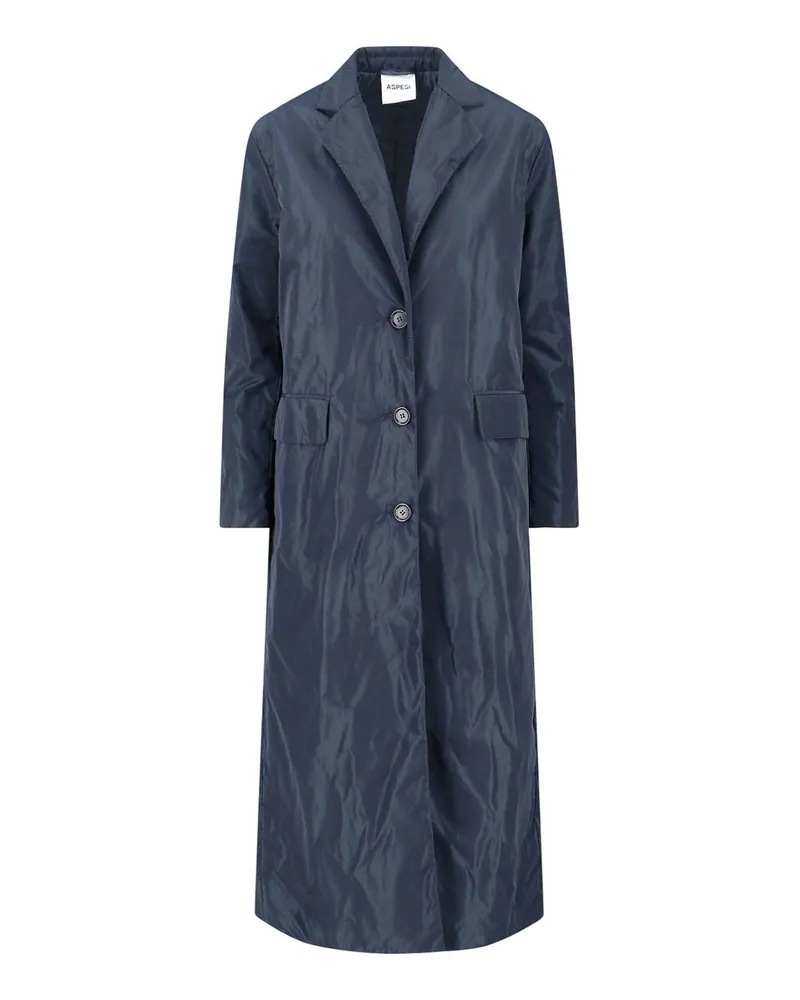 ASPESI Knielanger Mantel - Blau Blau