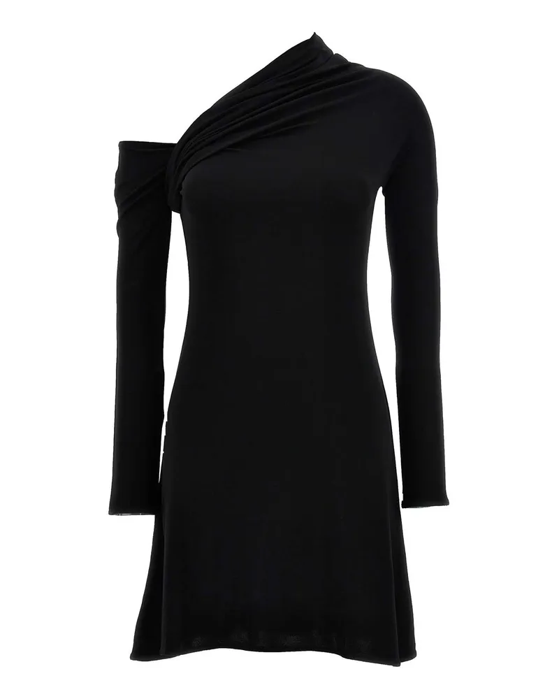 Courrèges Kurzes Kleid - Schwarz Schwarz