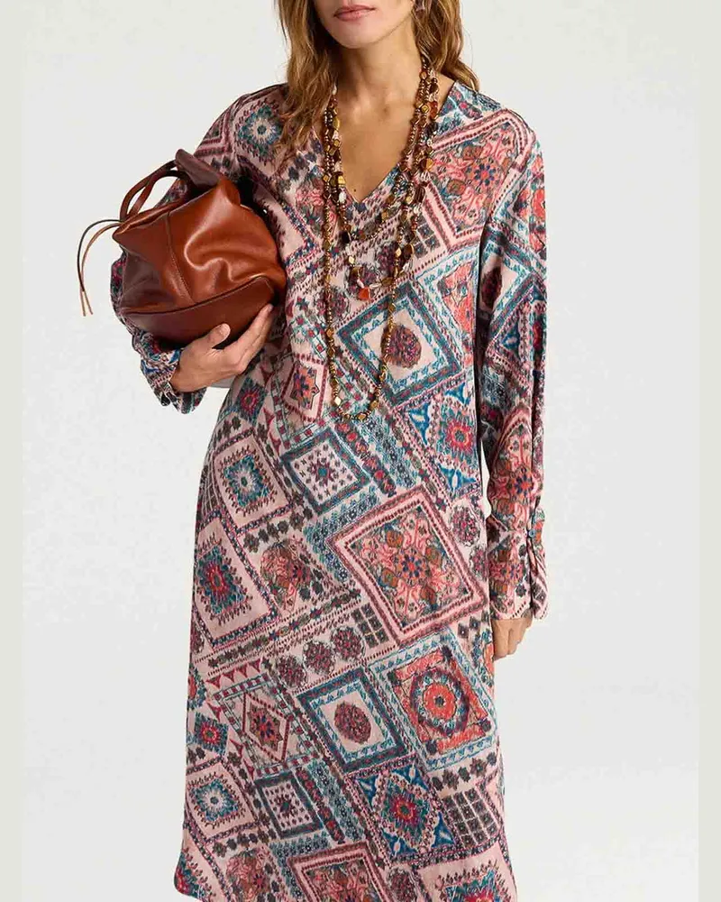 Momoni Knielanges Kleid - Bunt Bunt